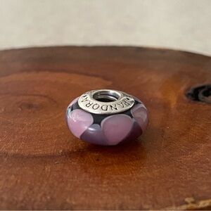 Authentic Pandora MURANO LILAC / VIOLET silver charm